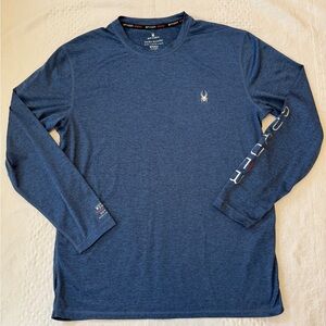 Spyder Rash Guard Blue Shirt Men’s Small